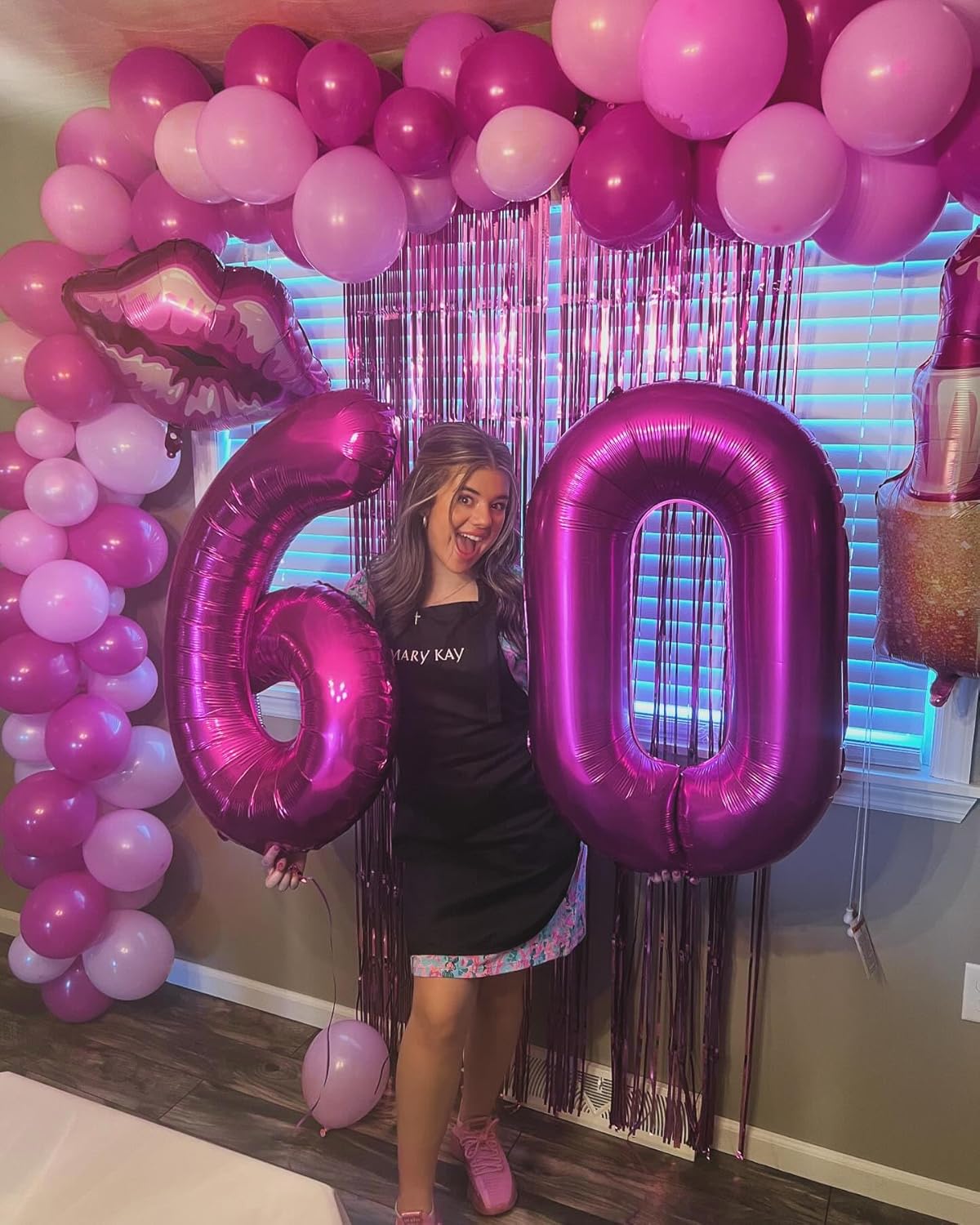 Number 2 Balloon by [Brand Name] - 40 Inch Rosy Purple Birthday Decoration for Second Birthday Party