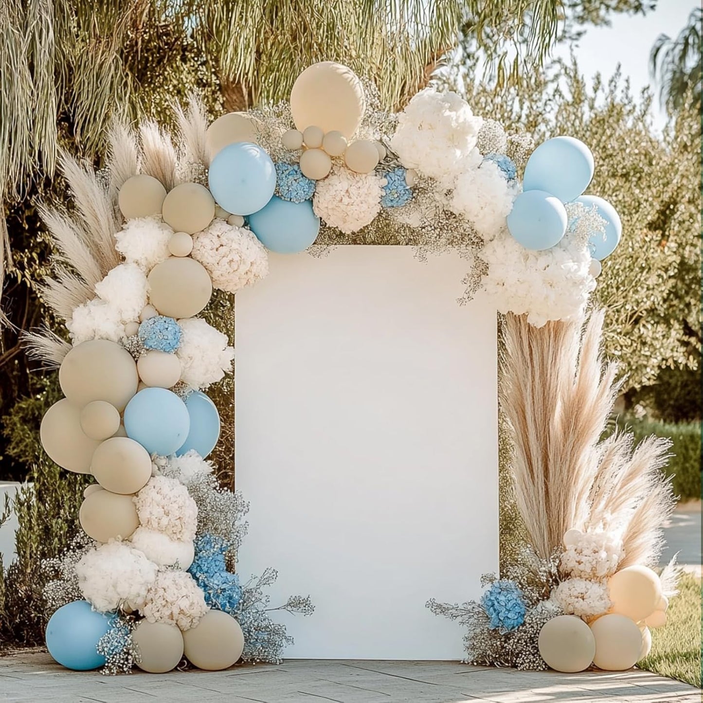 RUBFAC Sand White Cream Balloons - 129pcs Latex Balloon Garland Arch for Parties & Events | 5-18 Inches
