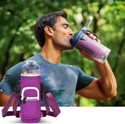 SAIKA Personal Blender Bag - Portable Carrying Case for Ninja Blast Max BC251/BC151 | Reflective Strip, Shoulder Strap, Purple