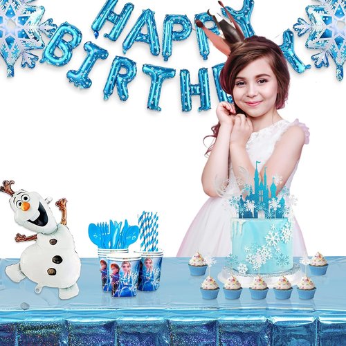 GREATRIL Blue Table Cover - Rectangle Tablecloth for Frozen & Ocean Theme Parties | 54" x 108" - 2 Packs