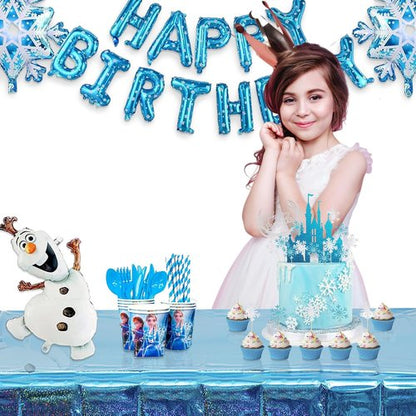 GREATRIL Blue Table Cover - Rectangle Tablecloth for Frozen & Ocean Theme Parties | 54" x 108" - 2 Packs