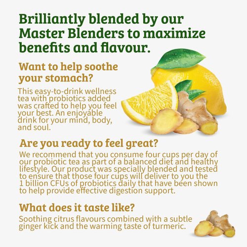 Twinings Probiotics+ Lemon & Ginger Herbal Tea 72 K-Cup Pods for Keurig, 12 Count (Pack of 6), Supports Digestive Health, Naturally Caffeine-Free, Enjoy Hot or Iced