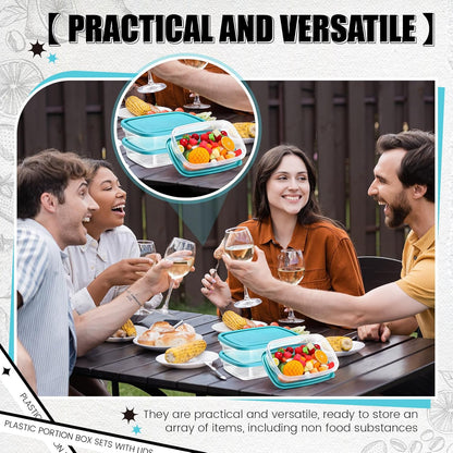 Qinyoung 18-Piece Plastic Food Storage Container Set - 33 Oz | Stackable, Microwave & Dishwasher Safe (Blue)