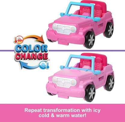 Barbie Mini BarbieLand Playsets - SUV Toy Vehicle with Color-Change Surprise & 1.5-Inch Doll