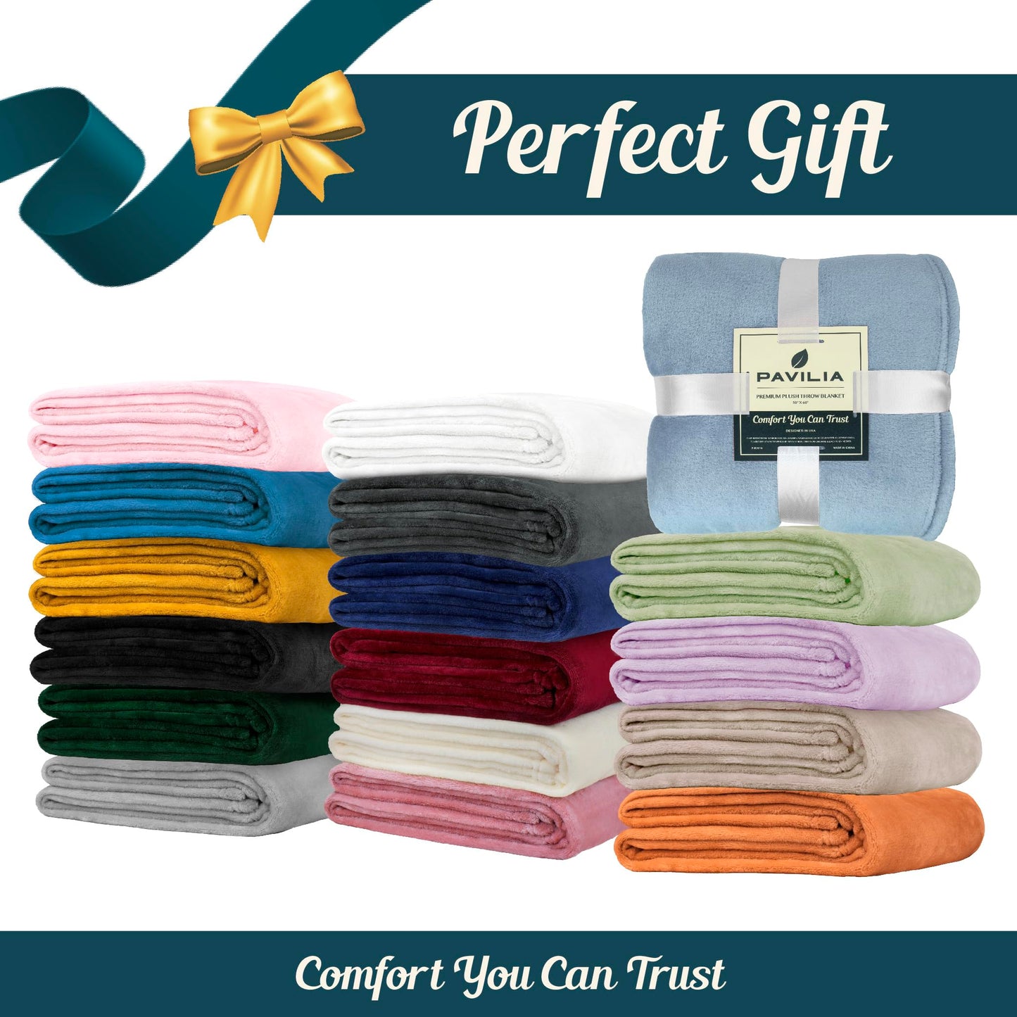 PAVILIA Fleece Blanket King Size | Super Soft, Plush, Luxury Flannel Throw | Lightweight Microfiber Blanket for Sofa Couch Bed (Emerald Green, 90x108 inches)