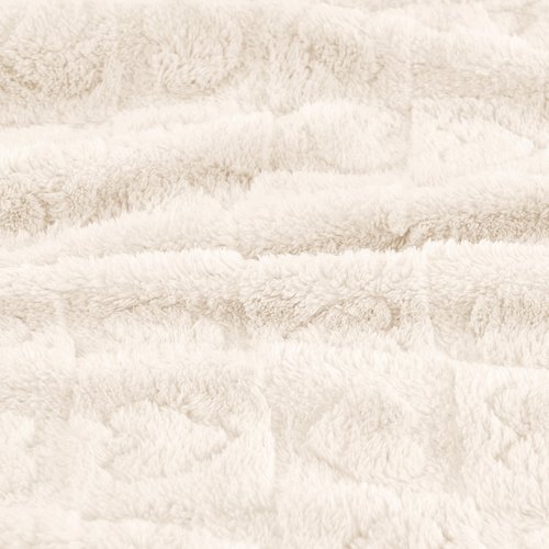 Yurhap Fleece Baby Blanket Heart Checkered Blanket, Ultra Soft Cozy Baby Blankets for Boys Girls, Fluffy Infant Toddler Newborn Receiving Blankets for Crib Stroller 30”×40” (Cream)