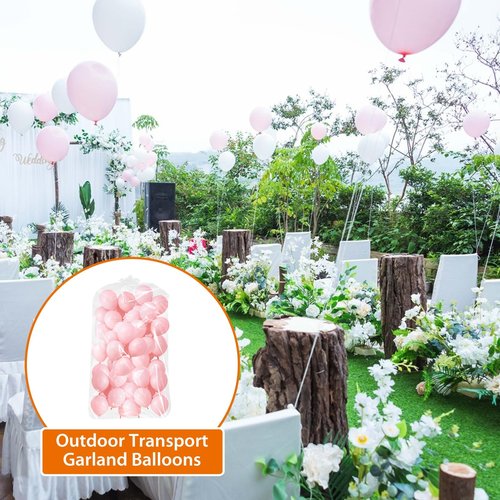Xsourcer Large Balloon Storage Bags, 98 x 59 Inch Balloon Bags for Transport, Pack of 6, Clear Giant Plastic Bags for Balloon Carrying for Baby Shower Wedding Birthday Valentine's Celebration Decor