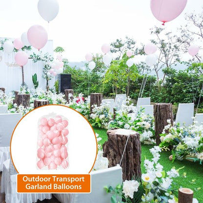 Xsourcer Large Balloon Storage Bags, 98 x 59 Inch Balloon Bags for Transport, Pack of 6, Clear Giant Plastic Bags for Balloon Carrying for Baby Shower Wedding Birthday Valentine's Celebration Decor