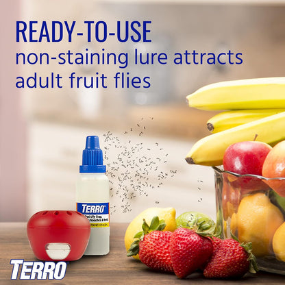 Terro T2503-3 Fruit Fly Trap - Effective Indoor Pest Control | Safe & Non-Toxic Solution