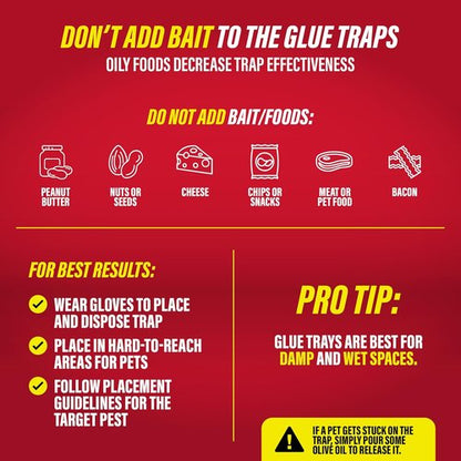 Catchmaster Rat & Mouse Traps - 10 Pack Large Bulk Adhesive Traps for Effective Pest Control