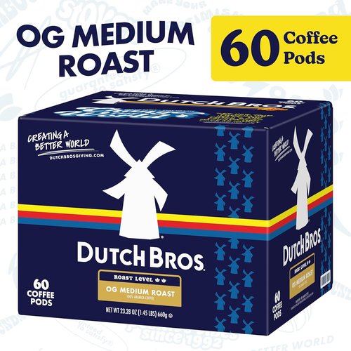 Dutch Bros® OG Medium Roast Coffee Pods - 60 Count Single Serve for Keurig K-Cup Brewers