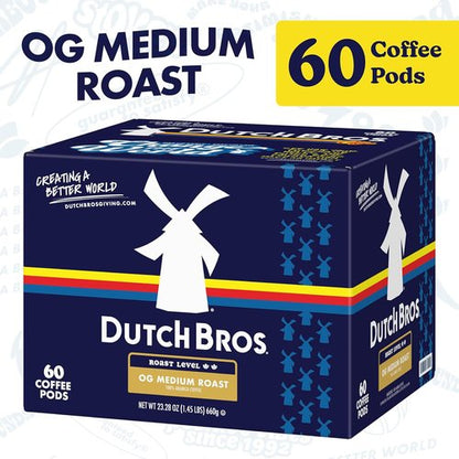 Dutch Bros® OG Medium Roast Coffee Pods - 60 Count Single Serve for Keurig K-Cup Brewers