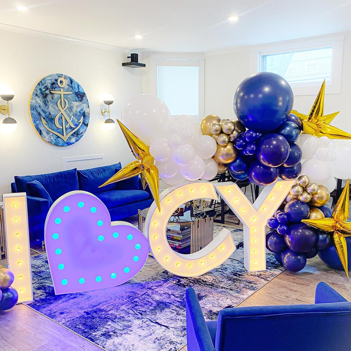 Voircoloria Navy Blue Balloons - 66 Pack of 12-Inch Dark Blue Latex Party Balloons for Celebrations