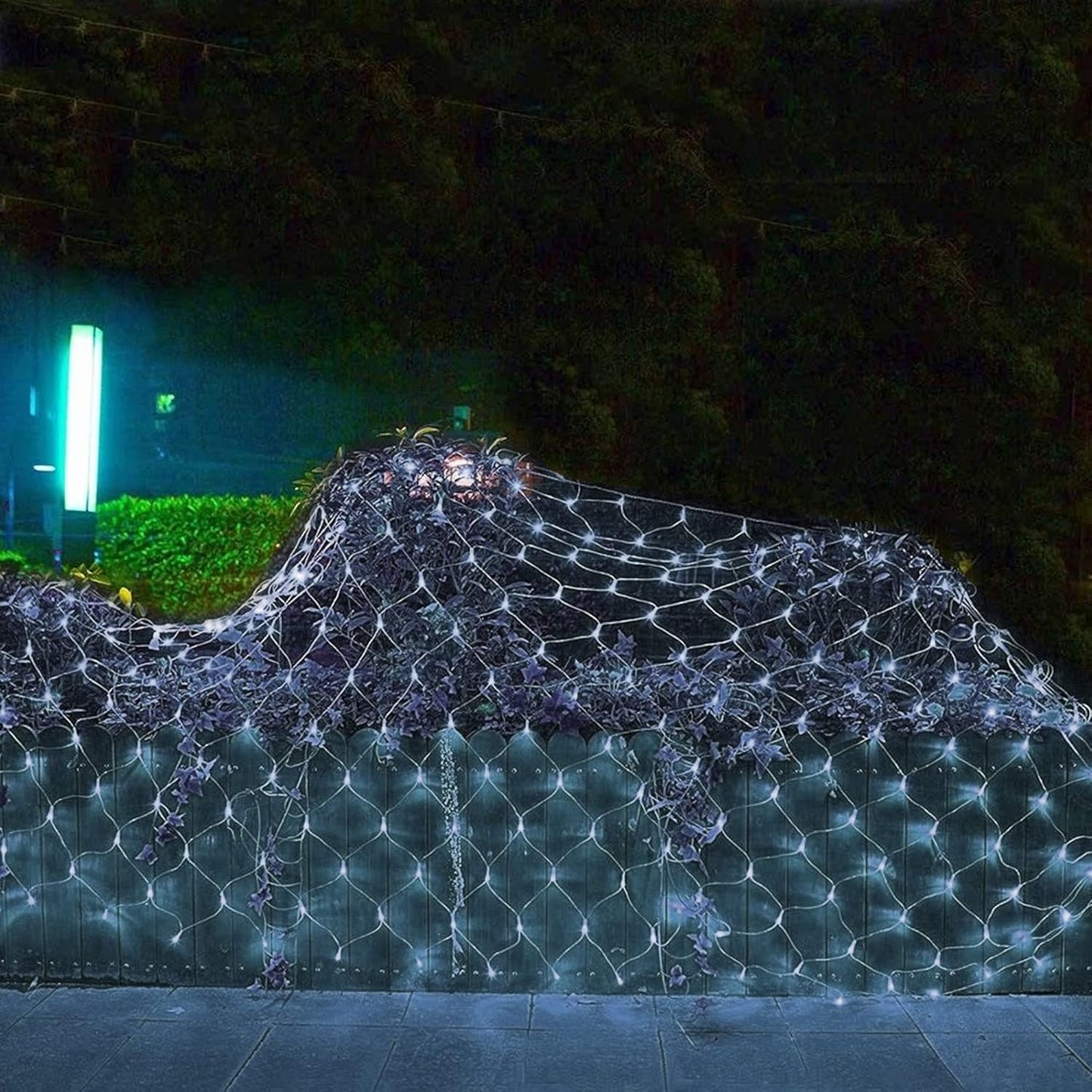 Dazzle Bright 360 LED Net Lights - 12FT x 5FT Waterproof String Lights with 8 Modes | Indoor Outdoor Christmas Decor (White)