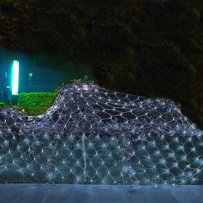 Dazzle Bright 360 LED Net Lights - 12FT x 5FT Waterproof String Lights with 8 Modes | Indoor Outdoor Christmas Decor (White)