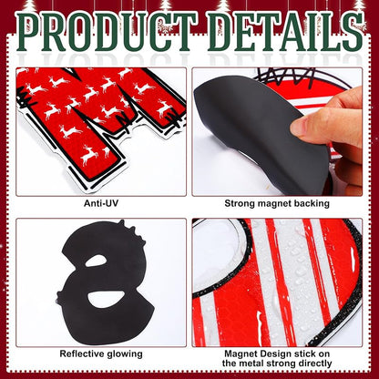 Variation of THIS listing: Cute Xuhal 14 Pcs Christmas Car Magnets Reflective Merry Xmas Letters