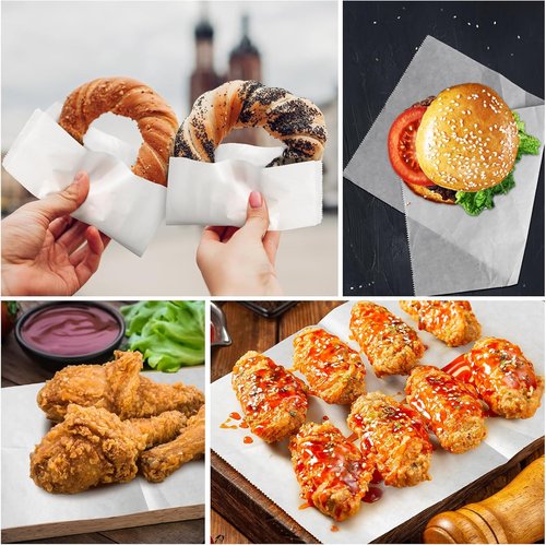 EcoDispose Precut Deli Paper Sheets - Interfolded Heavy Paper for Food Wrap | 200 Pack, 6" x 10-1/2", White