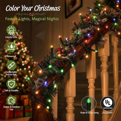 Dazzle Bright 132ft 400 LED Outdoor Christmas String Lights - 8 Modes, Waterproof