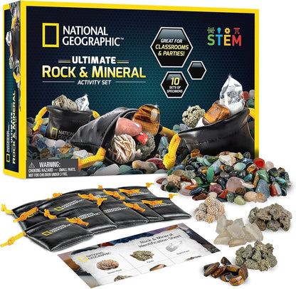 National Geographic Kids Rock Collection - 1.25 lb Assorted Rocks & Minerals STEM Kit for Classroom & Home