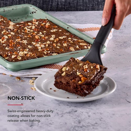 KitchenAid Baking Sheet - Nonstick Swiss Engineered Aluminized Steel, Dishwasher Safe, 9 x 13 Inch, Cardamom
