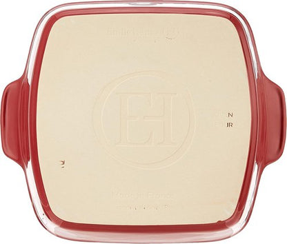 Emile Henry Square Baking Dish - 8 x 8 Inch | 2 Qt Capacity in Classic Red - Made in France