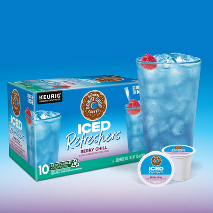 Original Donut Shop Iced Refreshers - Berry Chill Brew Over Ice K-Cup Pods | 60 Count (6 Packs of 10)