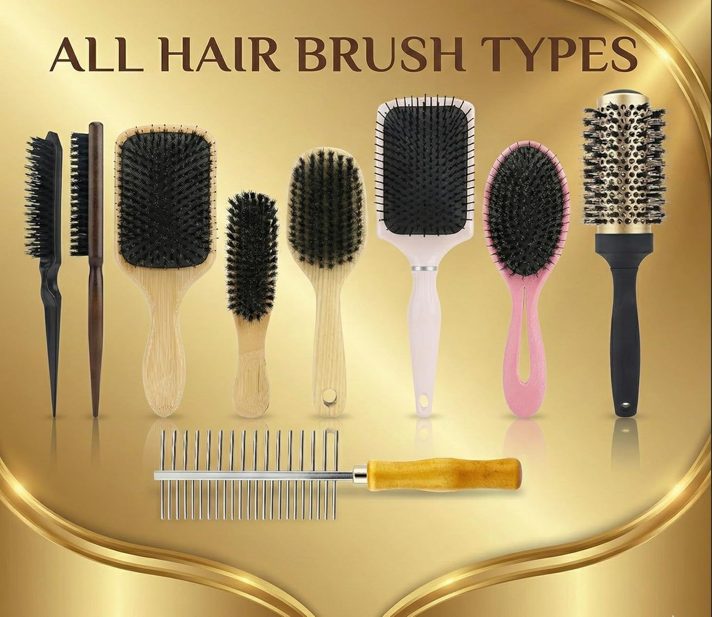 XCEL Hair Brush Cleaner Tool - Dual-Sided Remover Comb for Hair & Dust Buildup | Ideal for Paddle & Boar Bristle Brushes