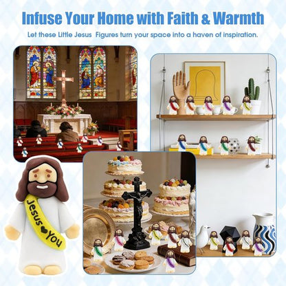 Little Jesus Figurines by [Brand Name] - 80Pcs Pocket-Sized Figures for Church Events & Baptism Gifts