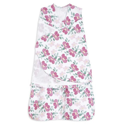 HALO Sleepsack Swaddle - 100% Cotton 3-Way Adjustable Wearable Blanket, TOG 1.5, Stems, Small (3-6 Months)