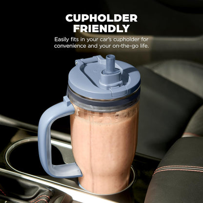 Ninja Blendboss™ Personal Blender - Smoothies & Frozen Drinks | 26oz Travel Tumbler with Leak-Proof Lid & Auto-iQ Technology | Cyberspace