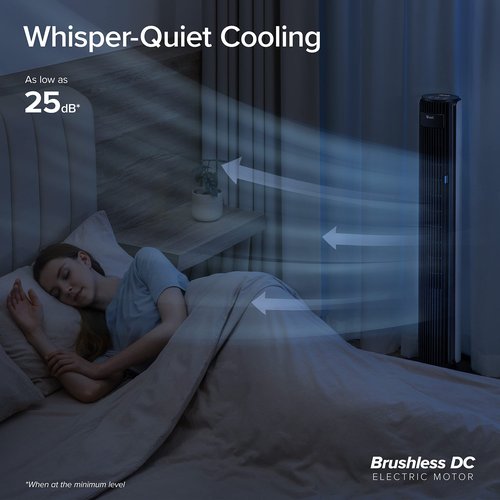 LEVOIT Classic 42inch Tower Fan for Home, 1252 CFM Powerful Home Fans that Blow Cold Air, 25dB Mute for bedroom sleep, 90° L&R, 60° U&D Oscillation, 12H Timer, 12-Speed and 4-Mode with sensor, Remoter