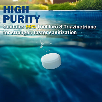 XtremeClear Chlorine Tablets - Long-Lasting 1" Stabilized Tablets for Pools & Spas | 1.5 Pounds