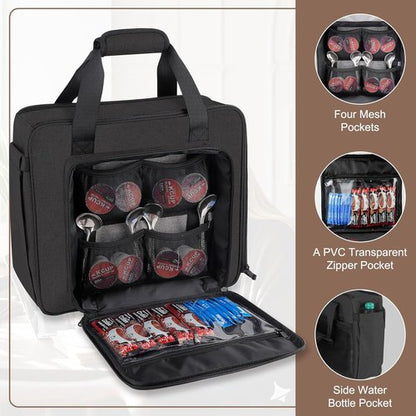 Keurig Portable Coffee Maker Travel Bag - Padded Shoulder Straps & Multiple Storage Bags, Black