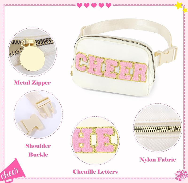 Cheerleader Gifts Set - 16oz Cup, Waist Bag, Socks & Sticker Gift Bundle