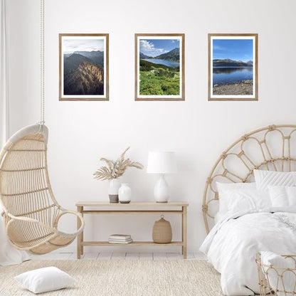JCJMY 12x16 Picture Frame with 10x14 Mat for 30 x 40cm Diamond Art Painting, Display Photo 10x14 with Mat or 12 x 16 Without Mat, Wall Hanging Large Frame with Durable Plexiglass, Rustic Brown