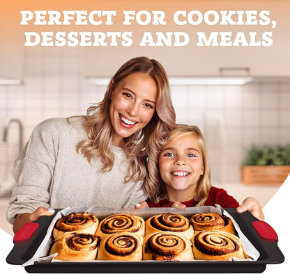 Premium Non-Stick Baking Sheets Set of 3 - BPA-Free & Easy to Clean | Perfect for Cookies & Pastries