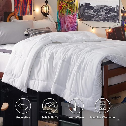 Bedsure Comforter Duvet Insert - All-Season Twin XL Quilted Down Alternative Bedding, White 92 x 68 Inches