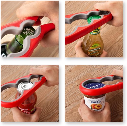Astofli Jar Opener Set - 5 Pack Easy Twist Lid Openers with 2 Rubber Grippers for Seniors