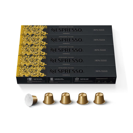 Nespresso Ispirazione Venezia Coffee Pods - Medium Roast Espresso - 50 Count