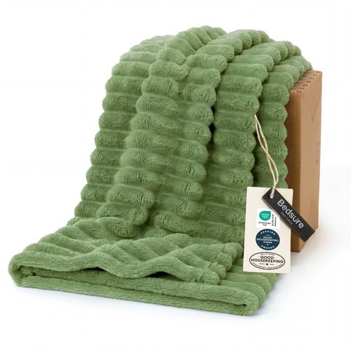 Bedsure GentleSoft Reseda Twin XL Blanket for Bed - Cozy Soft Blankets for Women, Cute Small Fleece Throws for Girls, Birthday Gifts for Women Decor Gifts for Mom, 66x90 Inches