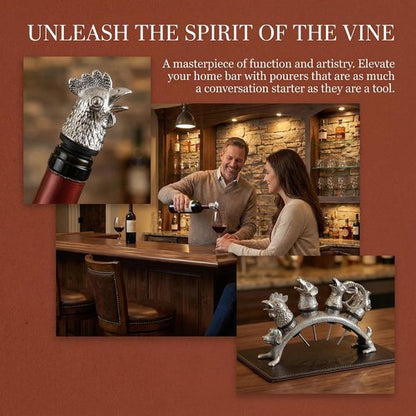 Animal Wine Pourer and Wine Bottle Stopper Holde Display Unique Wine Accessories