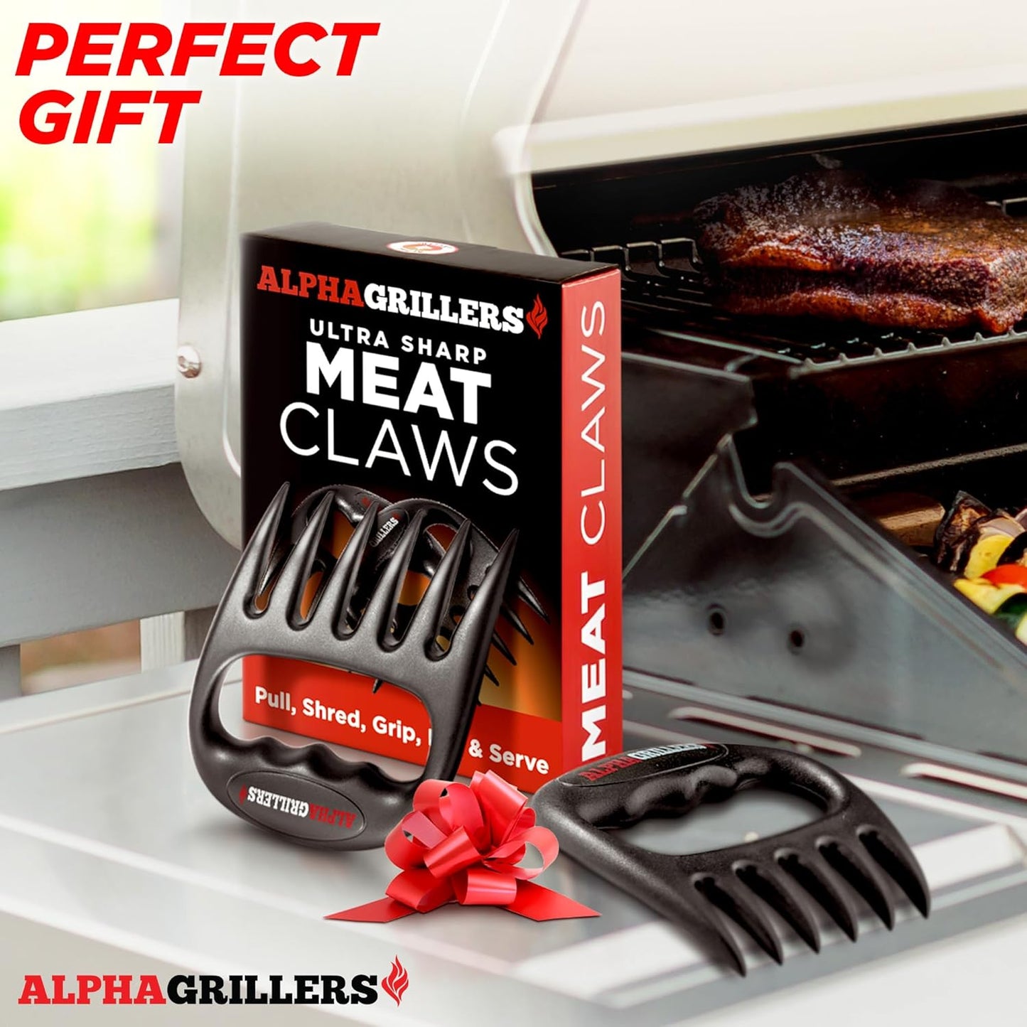 Alpha Grillers Meat Shredder Claws - BBQ Pulling Tools for Effortless Shredding | Perfect Gift for Men