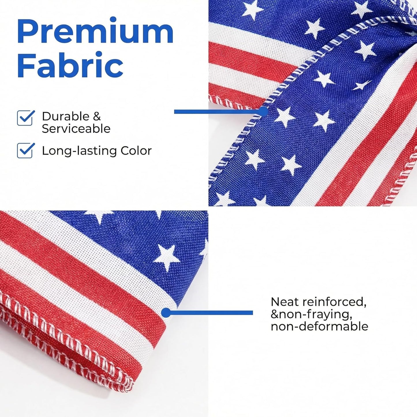 Regine Switzerland Patriotic USA Bows - 12 Pack Red White Blue Decorations for 4th of July & Memorial Day