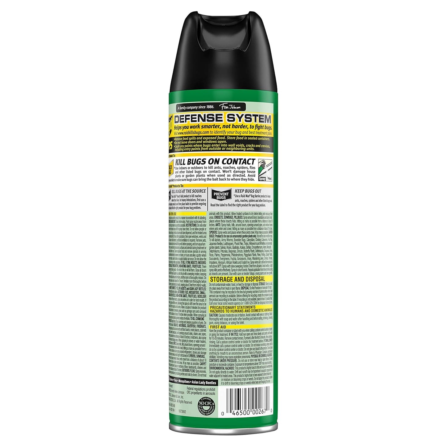 Raid Bug Killer Aerosol - Kills Bugs on Contact | Safe for Plants - 11 Ounce Can