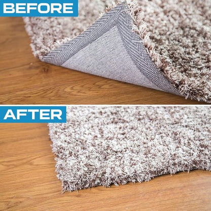 Gripper | 12-Pack Double-Sided Anti-Slip Rug Tape for Hardwood Floors - Prevents Sliding & Curling