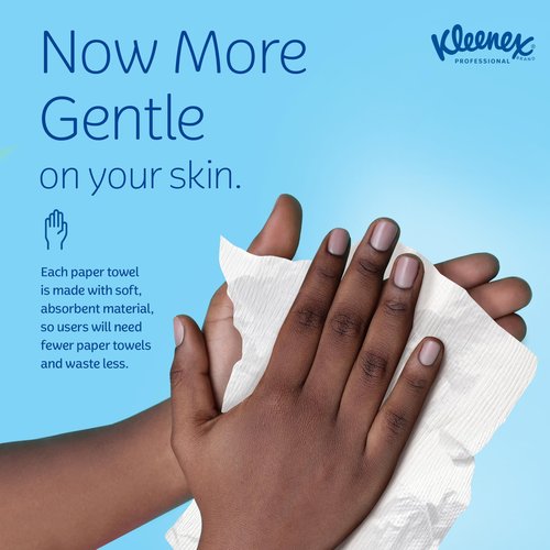 Kleenex Professional Premiere Towels, Bulk (13253), Fast-Drying Absorbency Pockets, Trifold, White (120 Sheets/Pack, 25 Packs/Case, 3,000 Sheet Total)