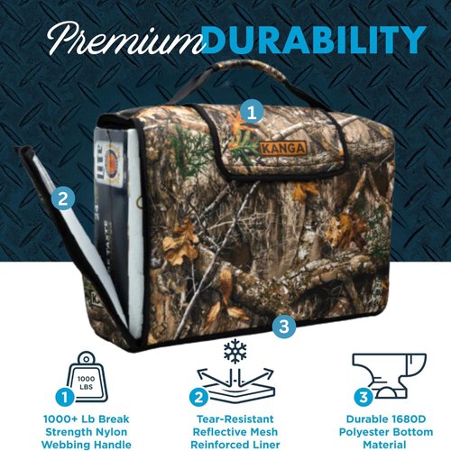 Kanga Insulated Cooler Bag - Soft Cooler Bag - 24 Pack Beer and Seltzer Drink Cooler - Insulated and Durability Tested - Kanga Kase Mate Cooler - Realtree