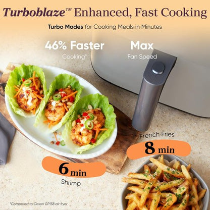 Cosori 9-in-1 TurboBlaze Air Fryer - 6 Qt Premium Ceramic Coating for Even Cooking | 90°–450°F