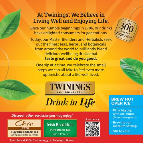 Twinings English Breakfast Black Tea K-Cup Pods for Keurig, 24 Count (Pack of 1), Smooth, Flavourful, Robust, Caffeinated, Enjoy Hot or Iced