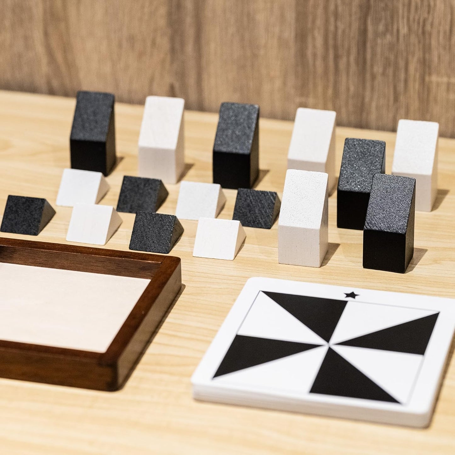 Wooden Hidden Blocks Puzzle Game - 80 Brain Challenges with Solid Wood Box | 3D Logic & Spatial Thinking Toy